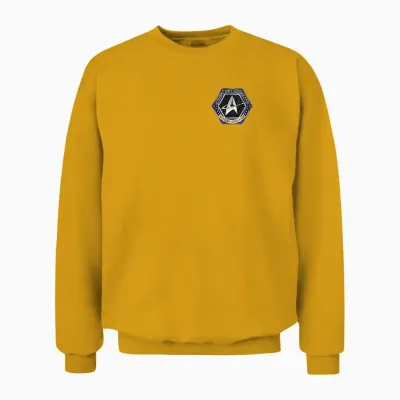 Star Trek Ds9 Starfleet Command Pocket Badge Graphic Unisex Sweatshirt - Gold
