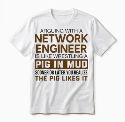 Arguing with a Network Engineer Unisex T-Shirt - White