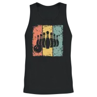 Bowling Retro Unisex Tank Top - Black – 2