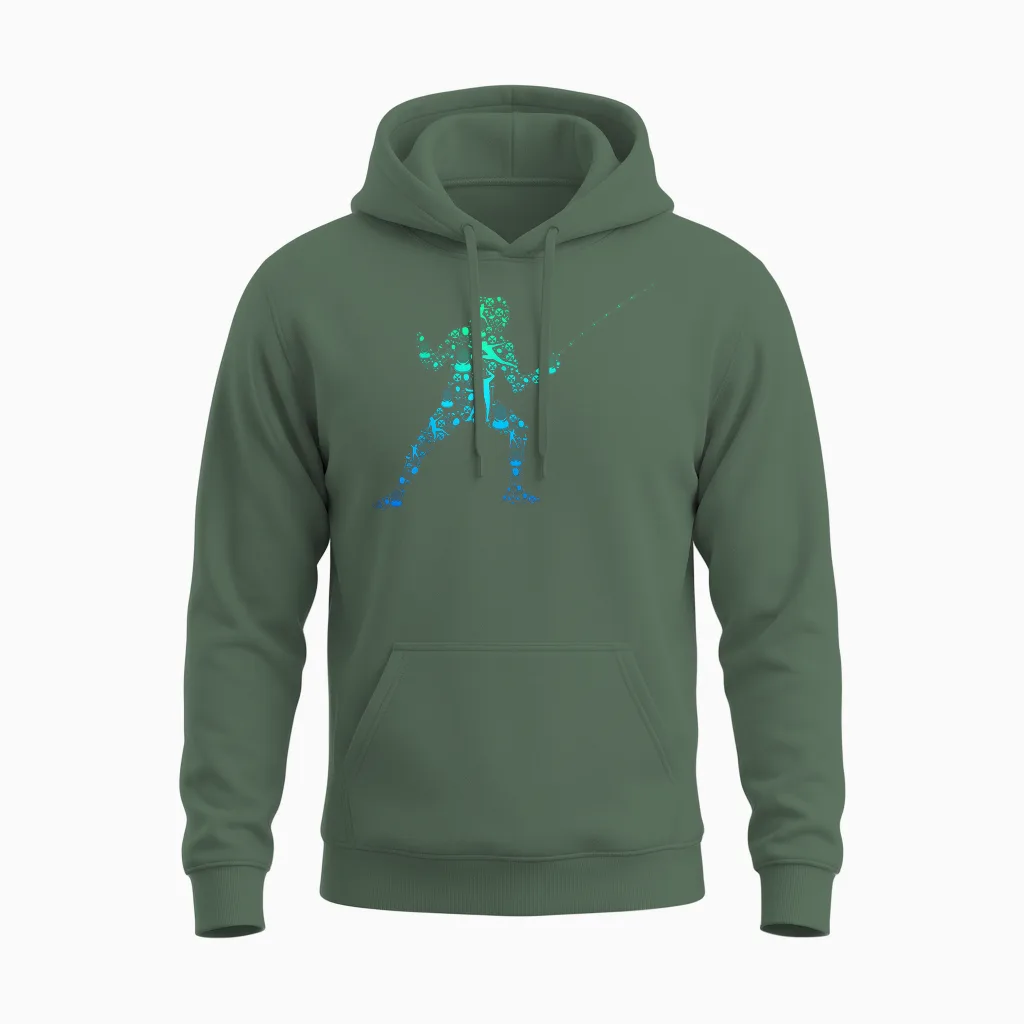 Fechten Fechter Kinder Unisex Hoodie in Military Green