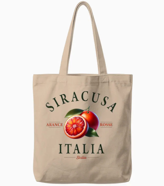 Syracuse Italie Oranges Sanguines Sicile Tote Bags in Natural