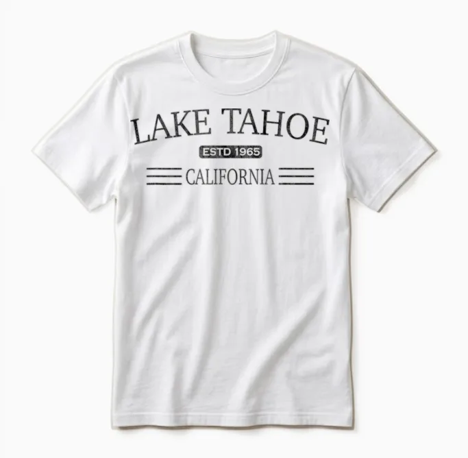 Lake Tahoe Californie - Lake Tahoe Ca Cv1x Unisex T-Shirt in White