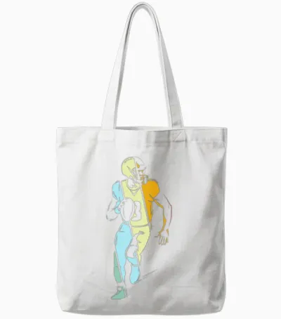 Rugby Retro Tote Bags - White