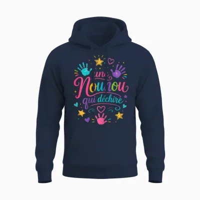 Cadeau Nounou Qui Déchire Original Nourrice Drole Babysitter Unisex Hoodie - Navy