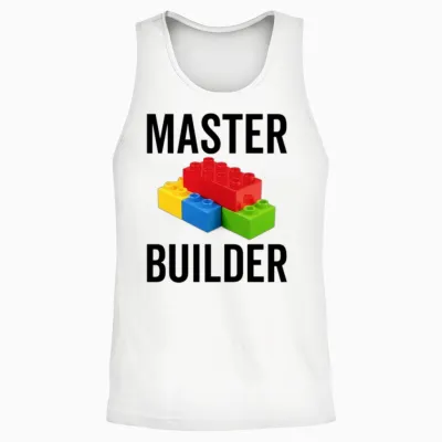 Master Builder Unisex Tank Top - White