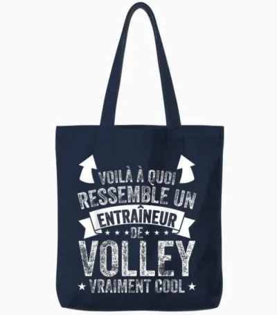 Coach Volleyball Un Entraîneur De Volley Vraiment Cool Tote Bags - Navy