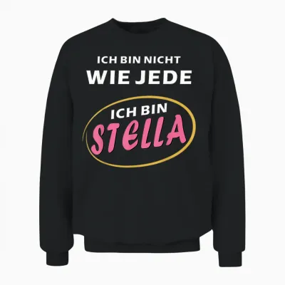 Stella First Name Girls Women Gift Ideas for Stella T-Shirt, Black Unisex Sweatshirt - Black
