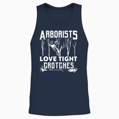 Arborists Love Tight Crotches Arborist Unisex Tank Top - Navy
