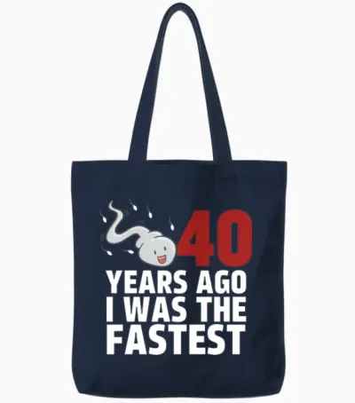 40 Years Ago I Was the Fastest Tote Bags - Navy