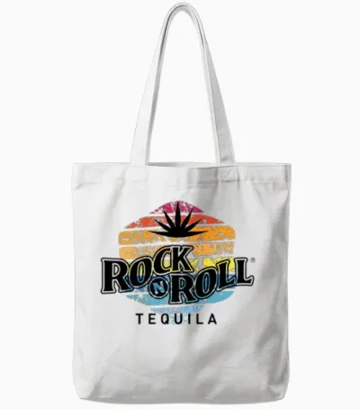 Rock N Roll Tequila Fifth Collection Tote Bags - White