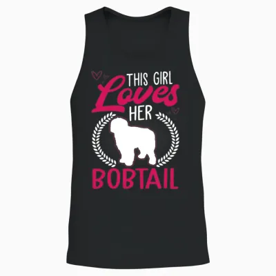 This Girl Loves Her Bobtail Unisex Tank Top - Black