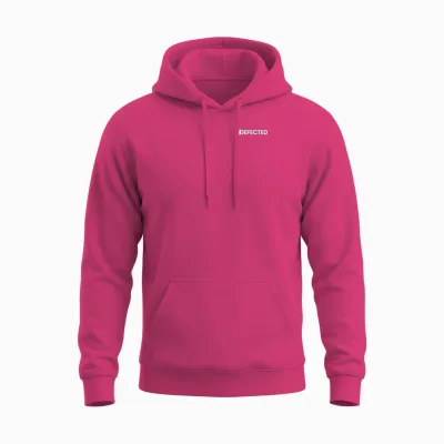 Defected Light Logo Printed on T-Shirt Pocket Unisex Hoodie - Heliconia