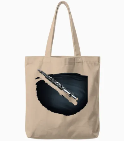 Flute Flutist Music Musician Marching Band Tote Bags - Natural