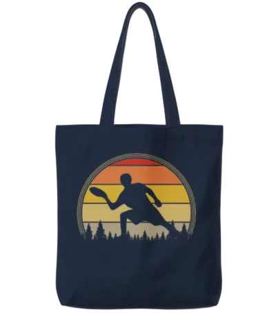 Retro Disc Golf Tote Bags - Navy