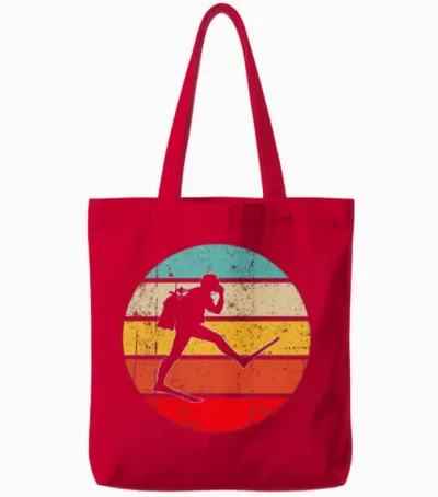 Dive Retro Tote Bags - Red
