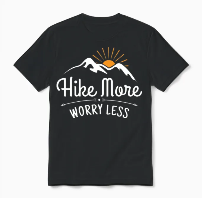 Hiking - & Outdoors Unisex T-Shirt in Black