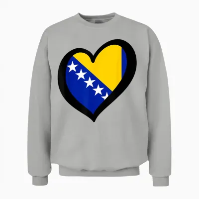 Bosnien Flagge Bosnische Farben Sarajevo Frauen Männer Bih Unisex Sweatshirt - Ash
