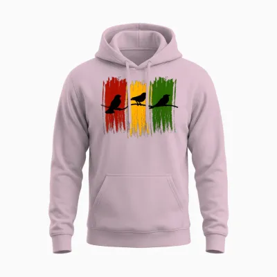Good Rastafari Vibes Only Rasta Jamaica Reggae Unisex Hoodie - Light Pink