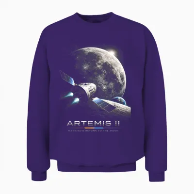 Artemis 2026 Raketenstart Mission Zum Mond Artemis 2 Unisex Sweatshirt - Purple