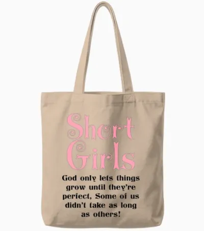 Short Girls Tote Bags - Natural