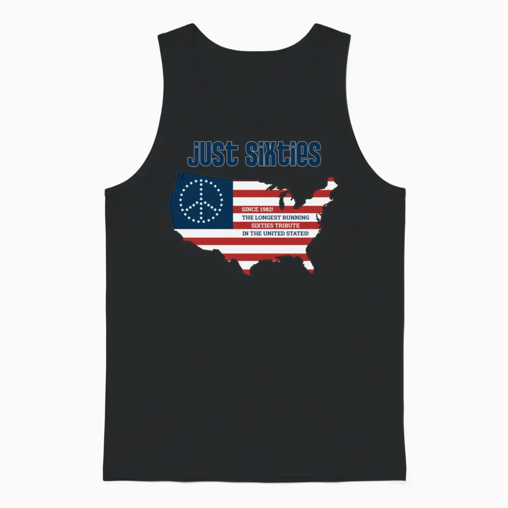 Just Sixties 2025 Tour Unisex Tank Top in Black