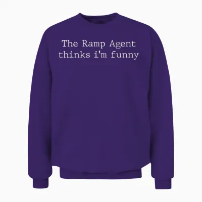 Funny Ramp Agent Lettering Saying Unisex Sweatshirt - Purple