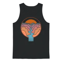 Travel Hiking Adventure Camping Gift Unisex Tank Top - Black – 1