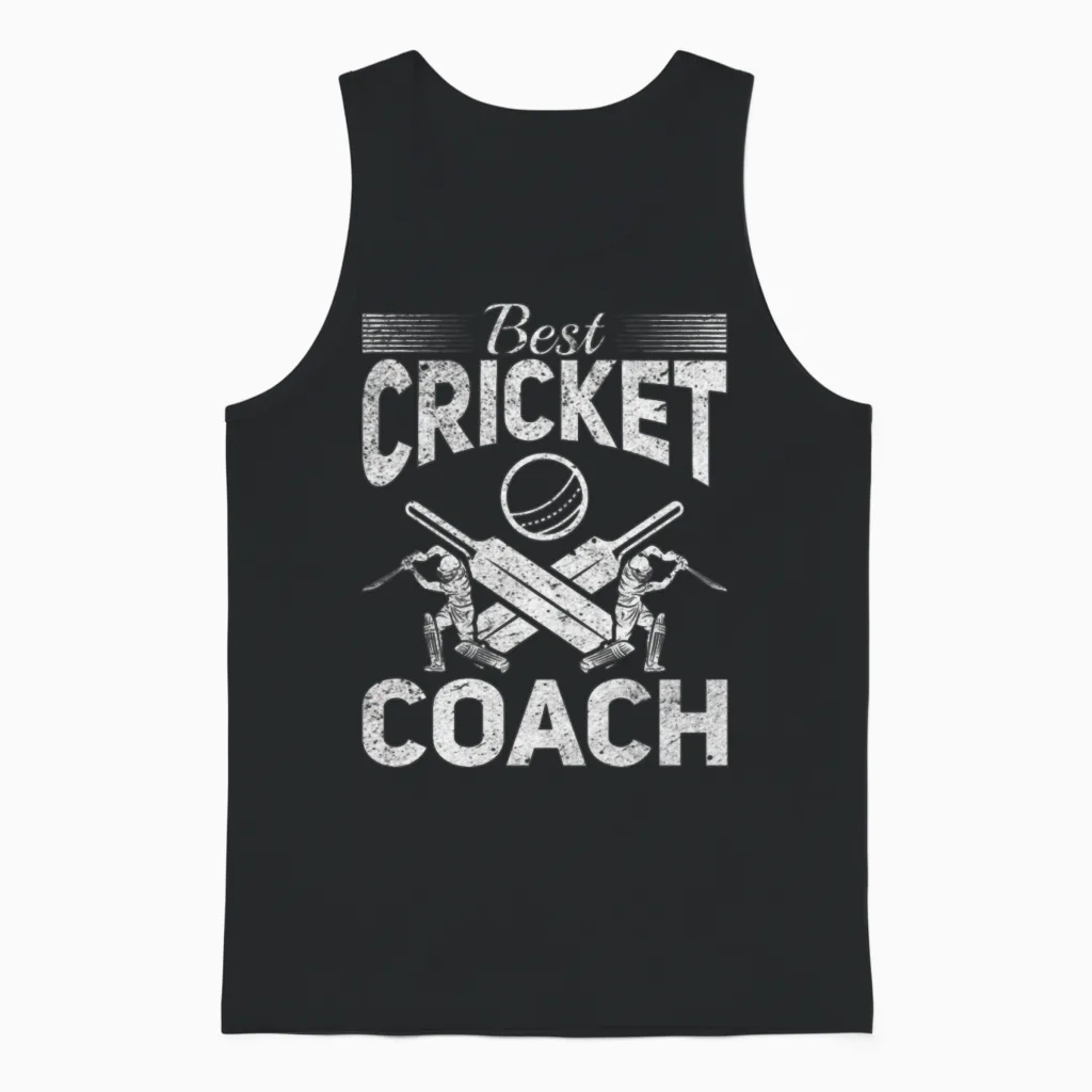 Cricketing Cricket Player - Best Cricket Coach Unisex Tank Top in Black