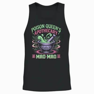 Poison Queen Apothecary Medicine Cute Anime Diaries Kawaii Unisex Tank Top - Black