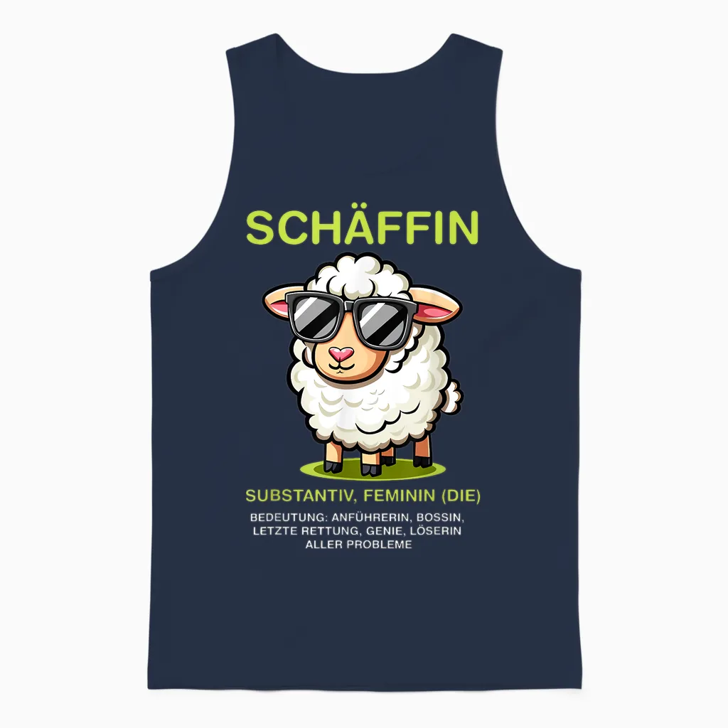 Schäffin Substantiv Feminine Unisex Tank Top in Navy