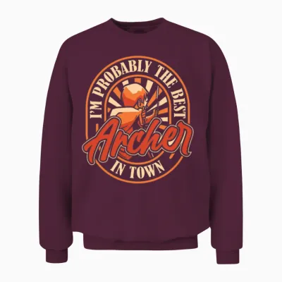 Archery Funny Unisex Sweatshirt - Maroon