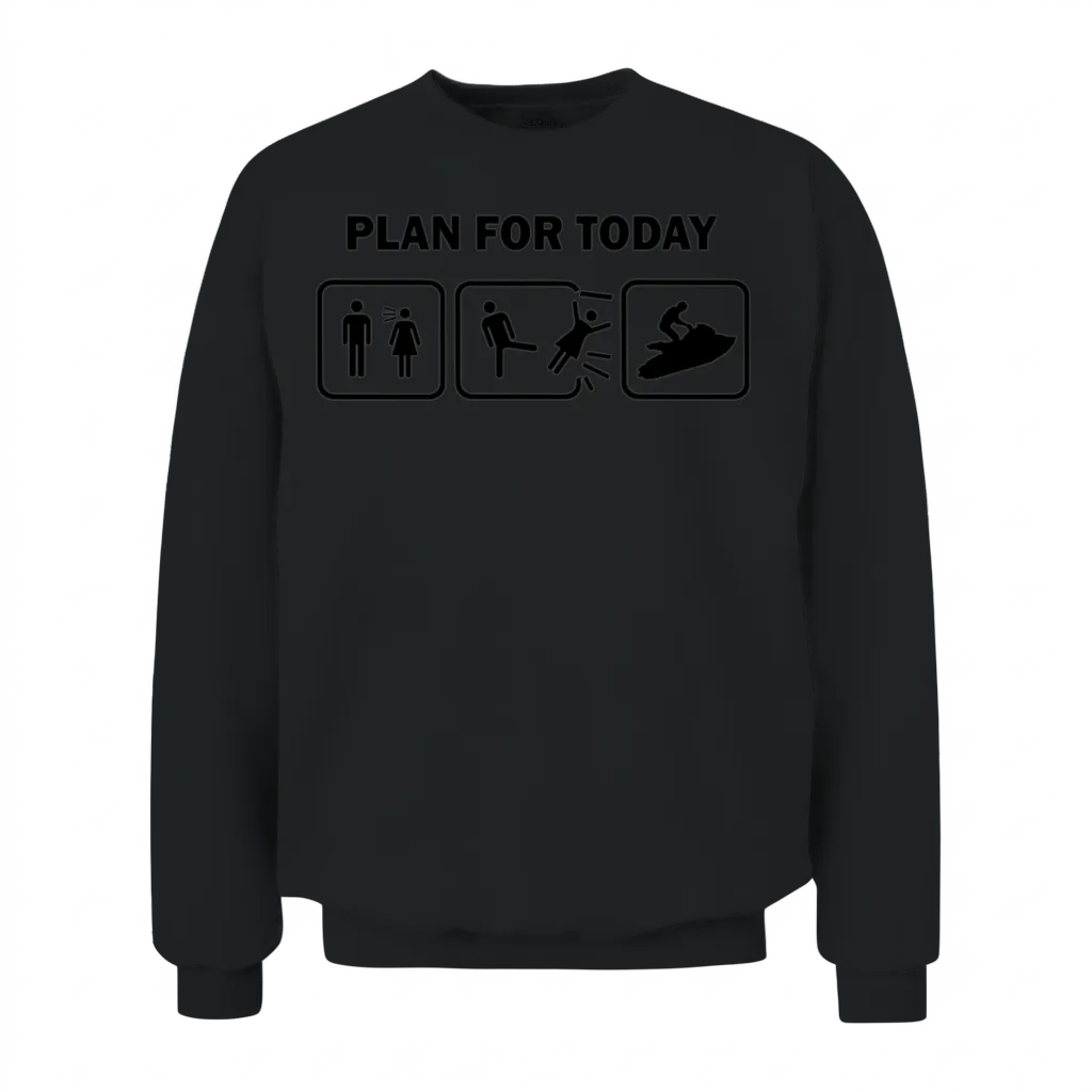 Funny Jetski Unisex Sweatshirt - Black