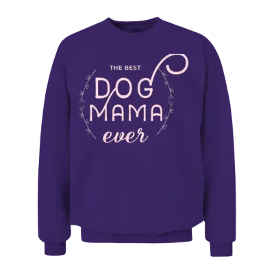 Dog Mom Shirt Dog Mama Gift Dog Lover Unisex Sweatshirt - Purple