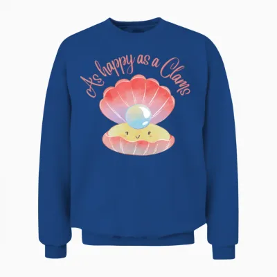 Funny Happy Clams Unisex Sweatshirt - Royal