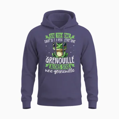Be Yourself Unless You Can Be a Frog Unisex Hoodie - Heather Sport Dark Navy