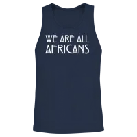 We Are All Africans Unisex Tank Top - Navy – 2
