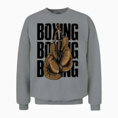 Boxing Gloves Retro Unisex Sweatshirt - Sport Grey