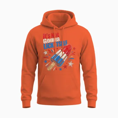 Its Not Gonna Lick Itself 4th July Humor Unisex Hoodie - Orange