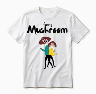 Funny Mushroom Unisex T-Shirt - White