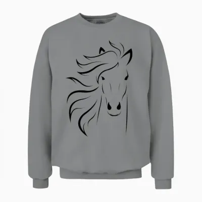 Horse Unisex Sweatshirt - Sport Grey