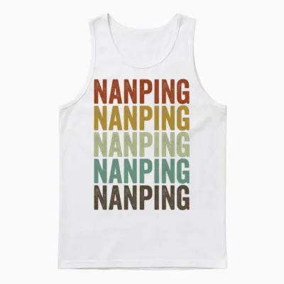Nanping China Retro Vintage Unisex Tank Top - White