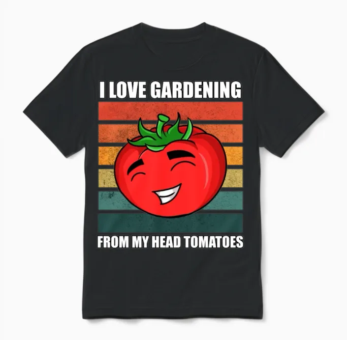 Funny Tomato Outfit Unisex T-Shirt in Black
