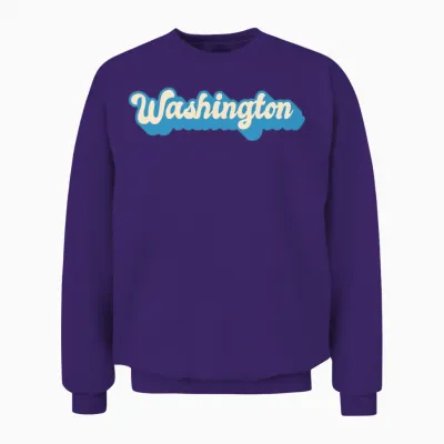 Washington Retro Unisex Sweatshirt - Purple