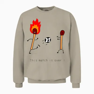 Funny Match Playing Soccer Unisex Sweatshirt - Sand
