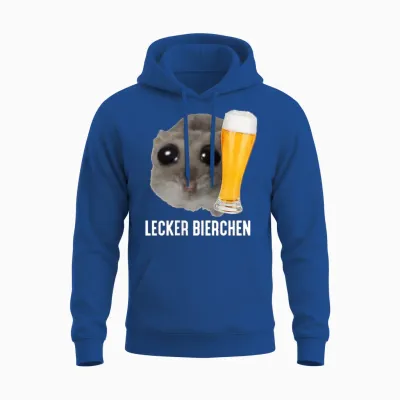 Tasty Beer X Sad Hamster Meme Beer Wheat Beer White Beer T-Shirt, Black Unisex Hoodie - Royal