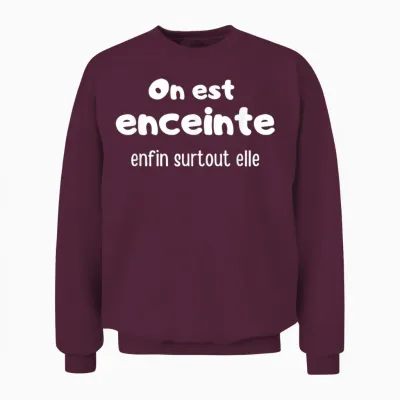 Announcement Pregnancy Original Dad 2025 with a Big Bid Unisex Sweatshirt - Maroon