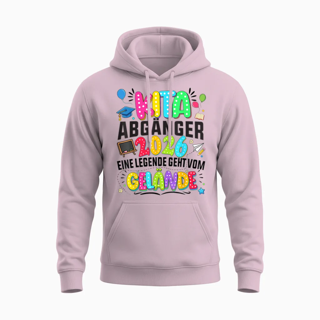Kita Abgänger 2026 Einschulung Schulkind Junge Mädchen Unisex Hoodie in Light Pink