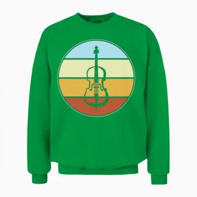 Violin Retro Unisex Sweatshirt - Irish Green