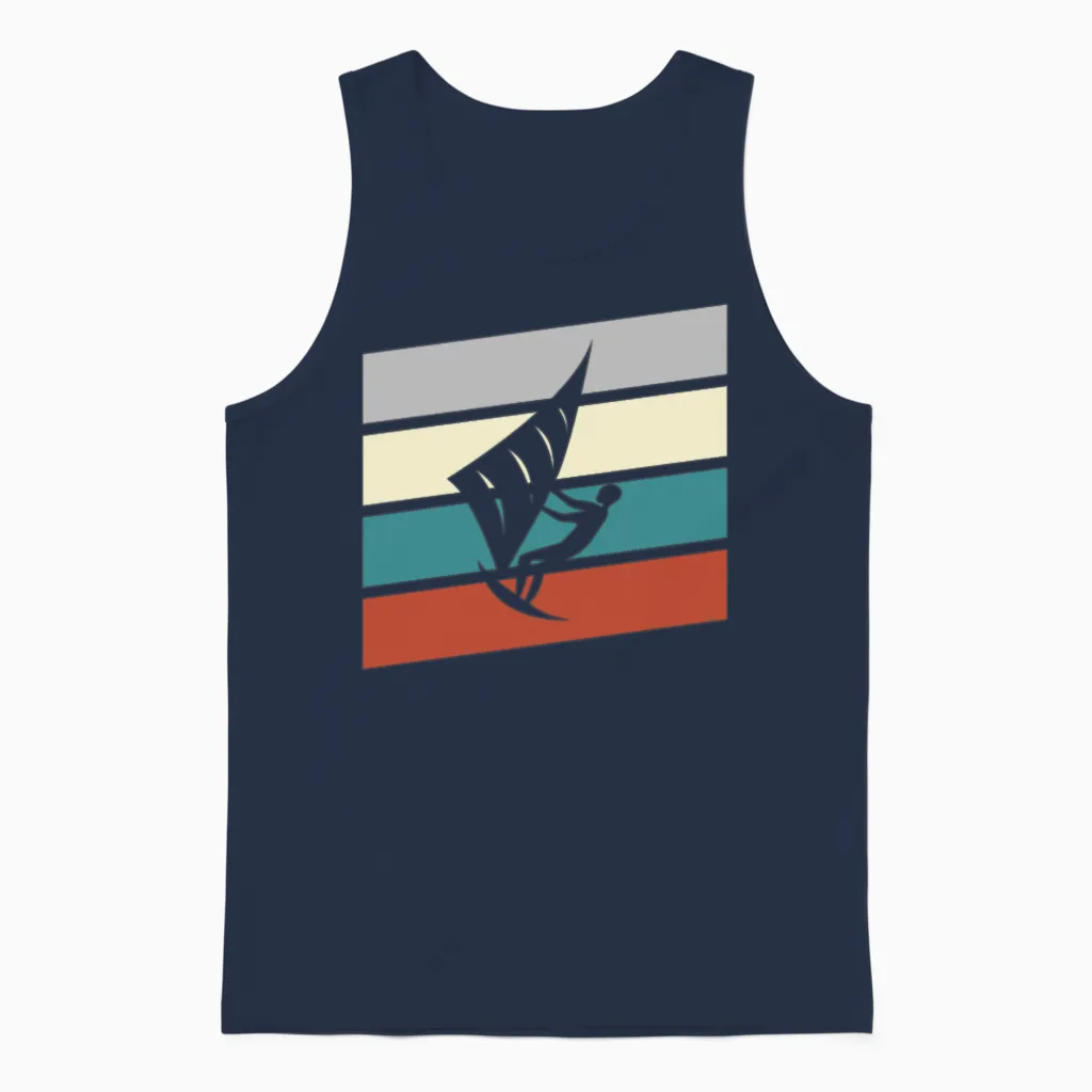 Kite Retro Unisex Tank Top in Navy