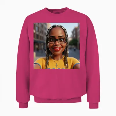 Urban Chic Braids Glasses Unisex Sweatshirt - Heliconia